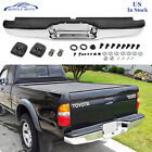 New Chrome Rear Steel Bumper Assembly Face Bar For 1995-2004 Toyota Tacoma