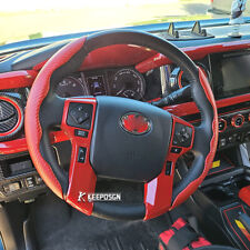 For Toyota Tacoma Tundra Steering Wheel Cover Protector Non-slip Carbon Fiber