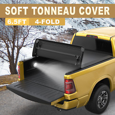 6.4 6.5ft Tonneau Cover Truck Bed For 2003-23 Dodge Ram 1500 2500 4-fold W Led