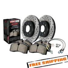 Stoptech 978.39002r Sport Drilled Slotted Rear Brake Kit For 12-18 Ford Focus