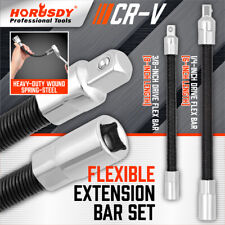 2pc Flexible Socket Extension Bar Shaft Set Drive 14 X 6 - 38 X 8 Extender