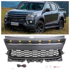 2021 2022 New Black Front Grille With Led Fit For Chevy Colorado