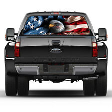 American Flag Wavy Eagle Patriotic Rear Window Graphic Decal Truck