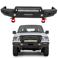 Steel Texture Front Bumper Wwinch Plate Led Lights Fits 1998-2011 Ford Ranger