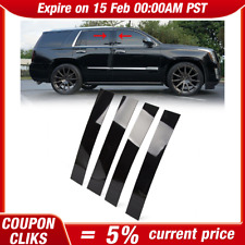 Glossy Black Pillar Post Fit For Cadillac Escalade 07-14 4pc Set Door Trim Cover