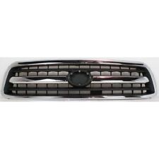 Grille For 2000-2002 Toyota Tundra Chrome Shell W Black Insert Plastic