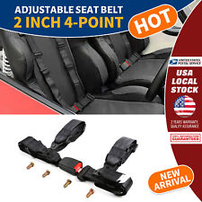 Modigt Universal Black Sabelt 4 Point Quick Release Racing Seat Belt Harness 2