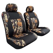 For Chevy Silverado 1500 2007-on Car Front Seat Covers Black Yellow Camo Canvas