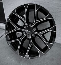 Gloss Black Milled Snowflake Wheels Gmc Sierra 1500yukon 1999-2023 Set 22x9