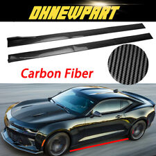 Carbon Fiber Look For Chevy Camaro Ss Rs Lt 78.7 Car Side Skirts Extension Lip