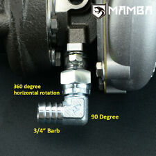 90 Deg 34 Barb Turbo Oil Return Flange Kit Precision Pte Turbo 6266 6466 5858