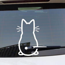 Funny Moving Tail Cat Car Sticker Window Wiper Decals Rear Windshield Sticfm