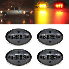 4pcs Smoked Lens Dually Bed Fender Side Marker Led Light For Ford F350 F450 F550