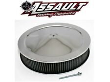 14 X 3 Chrome Steel Round Air Cleaner Assembly Kit W Washable Element Sbc Sbf