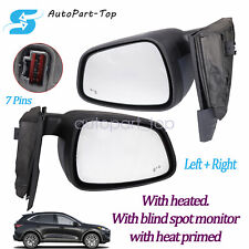 2 Pcs Left Right Side Mirror With Blind Spot Heat Fits Ford Escape 2020-2023