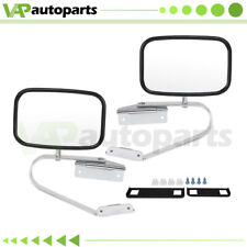 Pair For 80-96 Ford Series Truck Pickup Manual Stainless Steel Door Side Mirrors
