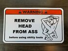 Remove Head Tool Box Warning Sticker - Gold - Must Have - Snapon Mac Dewalt