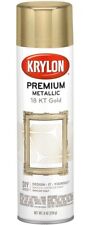 Krylon Premium Metallic 18 Karat Gold Plate Aerosol Spray Paint 8oz Can