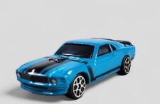 1970 Mustang Boss 302 Diorama Collectible Diecast Model Car 164 Blue Loose