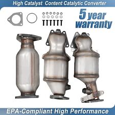 3x Catalytic Converter Front Rear For 2003-2007 Honda Accord 3.0l Highflow