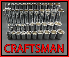 Craftsman Tools 44pc Short Deep 38 Sae Metric 12pt Ratchet Wrench Socket Set