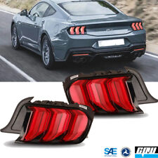 For 2015-2023 Ford Mustang Tail Lights Brake Lamps Sequential Turn Signal Red