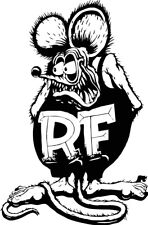 1 Rat Fink Hot Rod Motorcycle Truck Helmet Vinyl Decal Sticker Die Cut Ed Roth