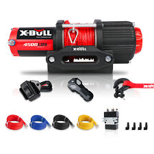 X-bull Electric Winch 4500lbs Winch 12v Synthetic Rope Towing Truck Atv Utv