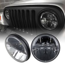 Pair 7 Inch Led Headlights Round Hilo Beam For Jeep Wrangler Jk Tj Cj 1997-2018