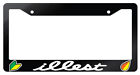 Illest Logo Design 2a Glossy Black Plastic License Plate Frame Jdm