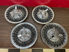1964 1965 1966 Chevy Ii Chevelle Impala 14 Wire Wheel Hubcaps With Spinners 224