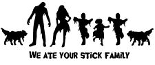Zombie Stick Family Cartruck Decal Vinyl Decal Window Trailer