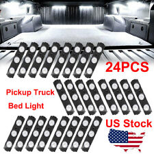24168pcs White Pickup Truck Cargo Bed 24 Led Light Pod Strip Waterproof Us