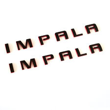 2x Oem Impala Emblems Badge Nameplate Letters For Gm Chevrolet New Black Frame Y