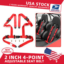 Universal Red Sabelt 4 Point Auto Quick Release Racing Seat Belt Harness 1x