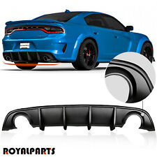 Rear Bumper Valance Diffuser For 2015-2024 Dodge Charger Matte Black Oe Style