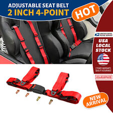 Modigt Universal Red Sabelt 4 Point Quick Release Racing Seat Belt Harness 2