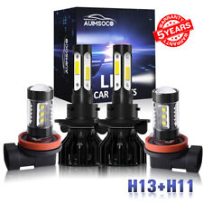 For Ford Focus 2008-2011 Led Headlight Bulbs Hilow Beam White Fog Light 4pcs