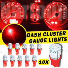 Nartoup T10 W5w 168 194 2825 Led Gauge Cluster Dash Light Lamp Bulb Red 10 Pcs