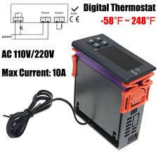 Digital Fahrenheit Temperature Controller Ac110v Thermostat Control Relay Sensor