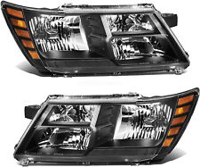 For 2009-2020 Dodge Journey Headlights Pair Black Chrome Headlamps 09-18 Lhrh