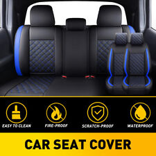 For 2007-2023 Toyota Tacoma Front Rear Car Seat Covers Full Set Blackblue