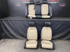 09-16 Vw Cc Power Heated Front Back Seats Tan Black Leather