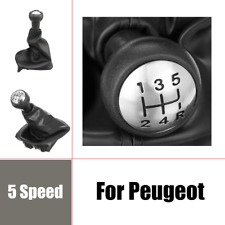 5 Speed Car Maunal Mt Gear Shift Knob Gaiter Boot For Peugeot 207 307 307 Cc 308