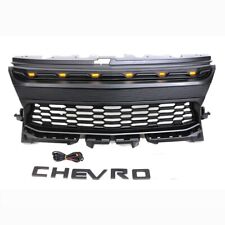 Front Grille Fit For Chevrolet Chevy Colorado 2021 2022 Black Grille Wled Light