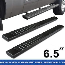 6.5 Black Running Board Step Bars Fits 07-18 Silverado 1500 Doubleextended Cab