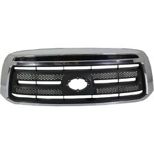 Grille For 2010-2013 Toyota Tundra Chrome Shell W Textured Black Insert Plastic