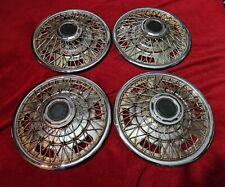 Aftermarket Spoke Hubcaps 15 Wire Wheel Covers Chevy Ford Dodge Pontiac Buick