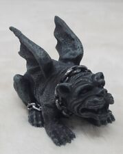 Dog Gargoyle With Wings And Chain Casted Resin Ratrod Car Semi Rig Hood Ornament