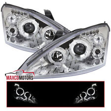 Projector Headlights Fits 2000-2004 Ford Focus Led Halo Clear Lamps Leftright